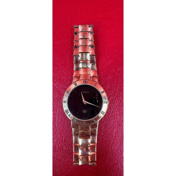 Gucci 3300M Swiss Made Gold Plate Pulp Fiction Winston Wolf Watch New Battery - Picture 8 of 16